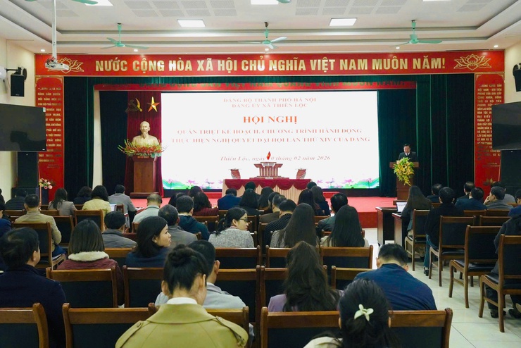 Đảng uỷ xã Thiên Lộc tổ chức Hội nghị quán triệt Nghị quyết Đại hội XIV của Đảng; quán triệt các nhiệm vụ trước, trong và sau Tết nguyên đán Bính Ngọ năm 2026.- Ảnh 1.