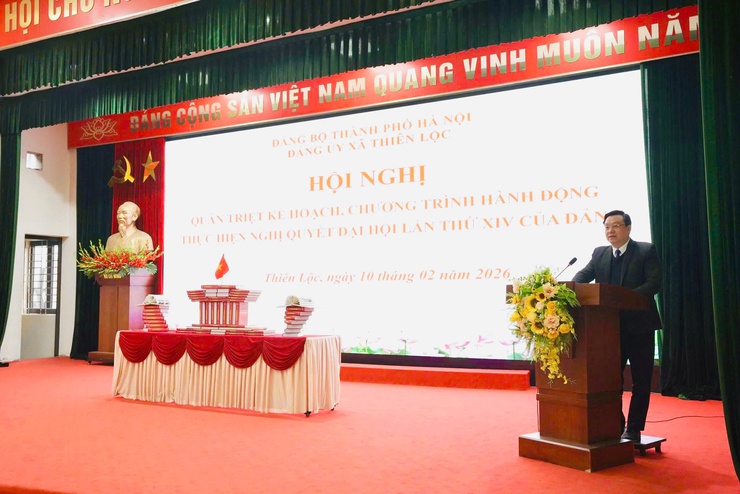 Đảng uỷ xã Thiên Lộc tổ chức Hội nghị quán triệt Nghị quyết Đại hội XIV của Đảng; quán triệt các nhiệm vụ trước, trong và sau Tết nguyên đán Bính Ngọ năm 2026.- Ảnh 3.