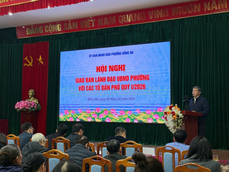 PHƯỜNG HỒNG HÀ TỔ CHỨC HỘI NGHỊ GIAO BAN CÔNG TÁC QUÝ I NĂM 2026 VỚI CÁC TỔ DÂN PHỐ- Ảnh 1.