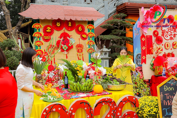 Xã Kiều Phú sôi nổi từ Hội thi gói bánh chưng, bày mâm ngũ quả và Chương trình Tết sum vầy năm 2026- Ảnh 12.