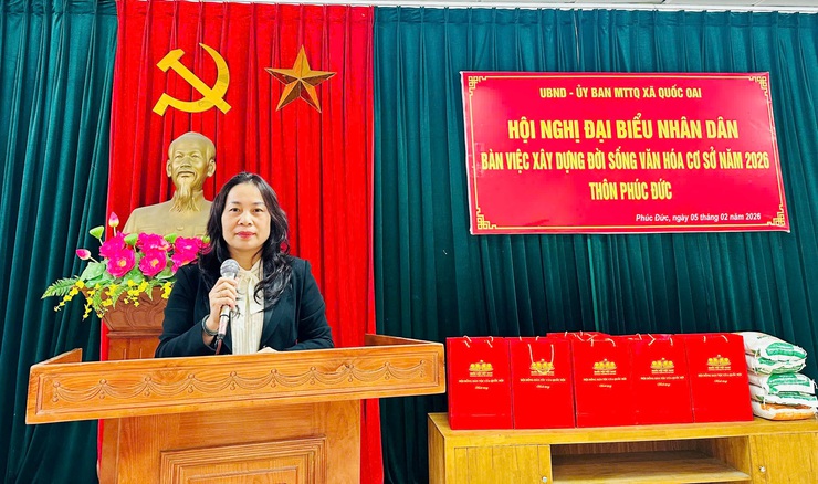 QUỐC OAI HOÀN THÀNH 100% HỘI NGHỊ ĐẠI BIỂU NHÂN DÂN ĐẦU NĂM 2026, LỒNG GHÉP HIỆU QUẢ HOẠT ĐỘNG CHĂM LO TẾT CHO NGƯỜI DÂN- Ảnh 5.