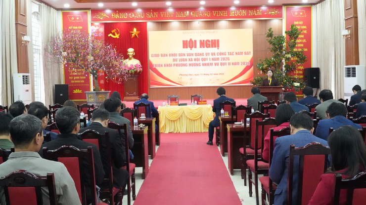 ĐẢNG ỦY XÃ PHƯỢNG DỰC GIAO BAN CÔNG TÁC DÂN VẬN VÀ DƯ LUẬN XÃ HỘI QUÝ I NĂM 2026 - Ảnh 1.