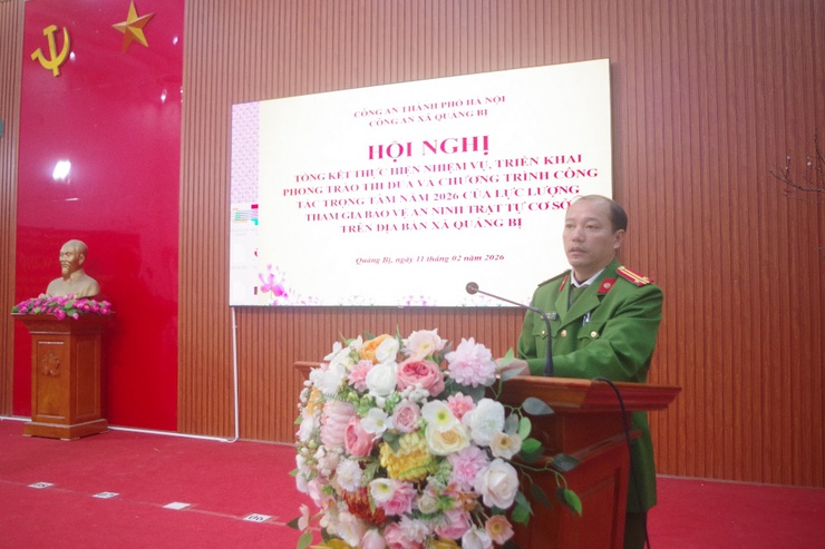 Công an xã Quảng Bị tổ chức Hội nghị tổng kết năm 2025, triển khai phong trào thi đua và chương trình trọng tâm năm 2026 của lực lượng tham gia bảo vệ ANTT ở cơ sở- Ảnh 2.