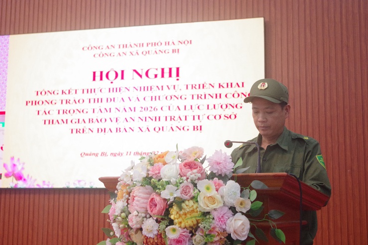 Công an xã Quảng Bị tổ chức Hội nghị tổng kết năm 2025, triển khai phong trào thi đua và chương trình trọng tâm năm 2026 của lực lượng tham gia bảo vệ ANTT ở cơ sở- Ảnh 3.