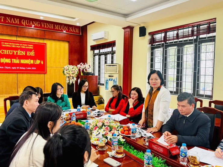 PHÚC THỊNH: ĐỔI MỚI, NÂNG CAO CHẤT LƯỢNG GIÁO DỤC TOÀN DIỆN QUA CHUYÊN ĐỀ HOẠT ĐỘNG TRẢI NGHIỆM LỚP 4 TẠI TRƯỜNG TIỂU HỌC TIÊN DƯƠNG- Ảnh 2.