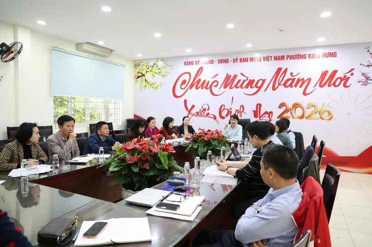 Ủy ban bầu cử phường Kiến Hưng tổ chức hội nghị chuẩn bị công tác bầu cử đại biểu Quốc hội và HĐND các cấp, nhiệm kỳ 2026 - 2031- Ảnh 3.