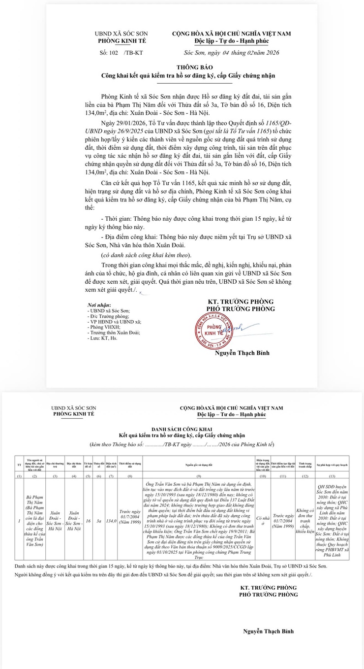 Thông báo công khai kiểm tra hồ sơ đăng ký, cấp Giấy chứng nhận- Ảnh 3.
