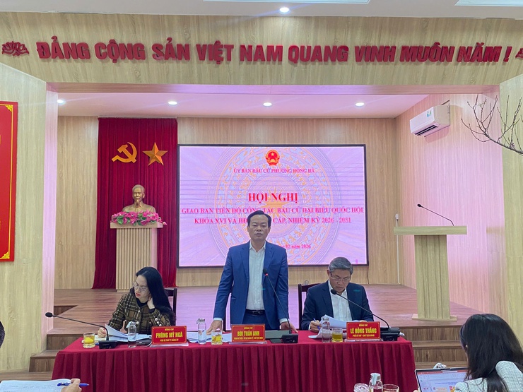 HỒNG HÀ GIAO BAN TIẾN ĐỘ CÔNG TÁC BẦU CỬ ĐẠI BIỂU QUỐC HỘI KHÓA XVI VÀ HĐND CÁC CẤP, NHIỆM KỲ 2026-2031- Ảnh 1.