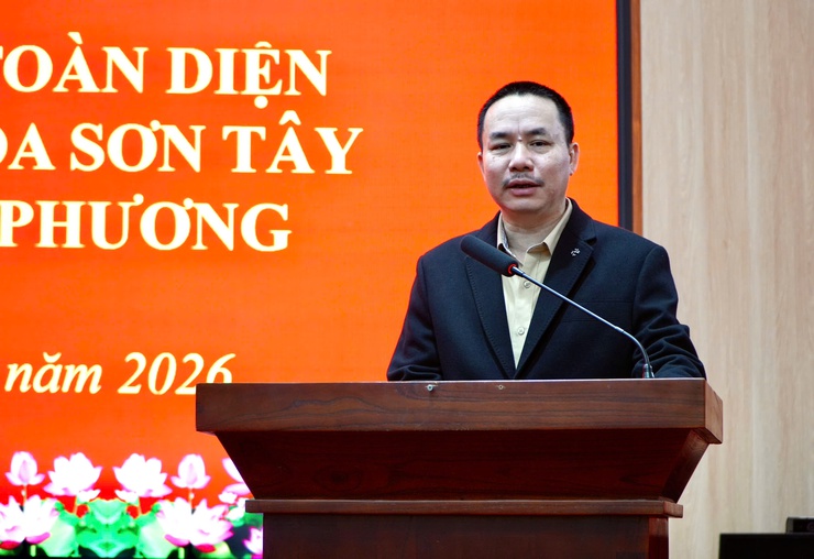 Hội nghị ký kết hỗ trợ chuyên môn toàn diện giữa bệnh viện đa khoa Sơn Tây và Trạm Y tế xã Tây Phương - Ảnh 4.