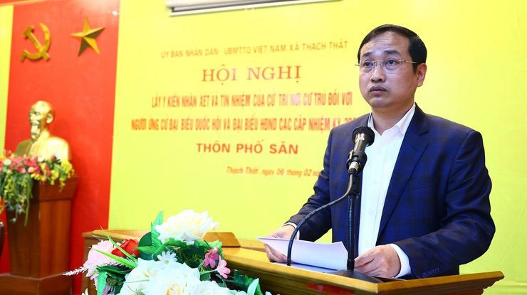 Thạch thất hoàn thành việc lấy ý kiến nhận xét, tín nhiệm của cử tri nơi cư trú đối với người ứng cử đại biểu HĐND các cấp nhiệm kỳ 2026 - 2031- Ảnh 2.