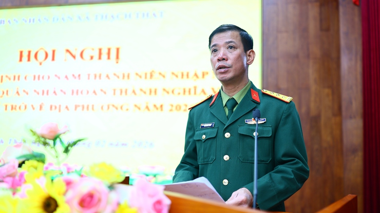 Thạch Thất tổ chức hội nghị trao quyết định nhập ngũ và gặp mặt quân nhân hoàn thành nghĩa vụ quân sự trở về địa phương năm 2026- Ảnh 8.