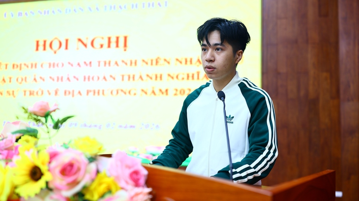 Thạch Thất tổ chức hội nghị trao quyết định nhập ngũ và gặp mặt quân nhân hoàn thành nghĩa vụ quân sự trở về địa phương năm 2026- Ảnh 10.