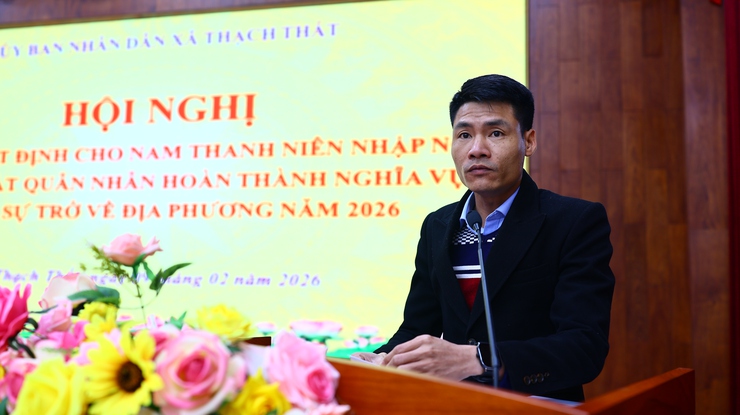 Thạch Thất tổ chức hội nghị trao quyết định nhập ngũ và gặp mặt quân nhân hoàn thành nghĩa vụ quân sự trở về địa phương năm 2026- Ảnh 11.