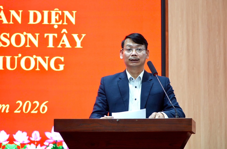 Hội nghị ký kết hỗ trợ chuyên môn toàn diện giữa bệnh viện đa khoa Sơn Tây và Trạm Y tế xã Tây Phương - Ảnh 3.