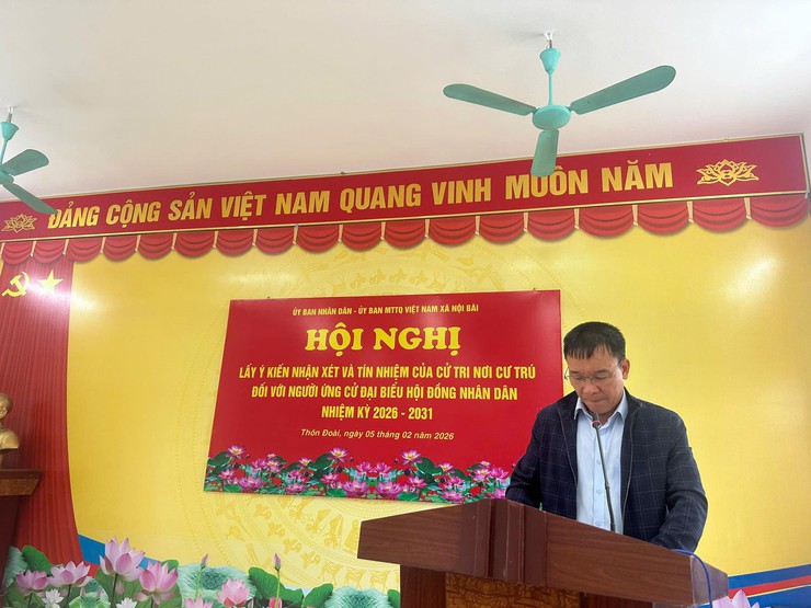 Xã Nội Bài hoàn thành việc lấy ý kiến, tín nhiệm cử tri 
đối với người ứng cử HĐND nhiệm kỳ 2026 - 2031
- Ảnh 8.