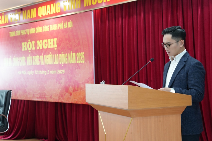 Trung tâm Phục vụ hành chính công Thành phố tổ chức Hội nghị cán bộ, công chức, viên chức và người lao động năm 2026- Ảnh 2.