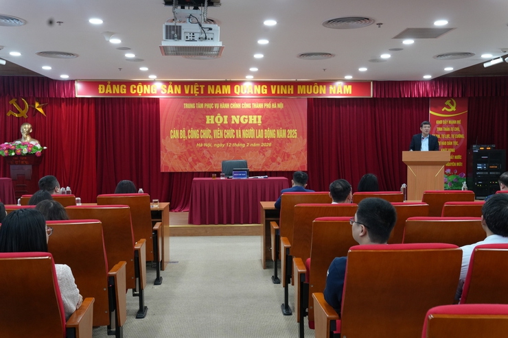 Trung tâm Phục vụ hành chính công Thành phố tổ chức Hội nghị cán bộ, công chức, viên chức và người lao động năm 2026- Ảnh 1.