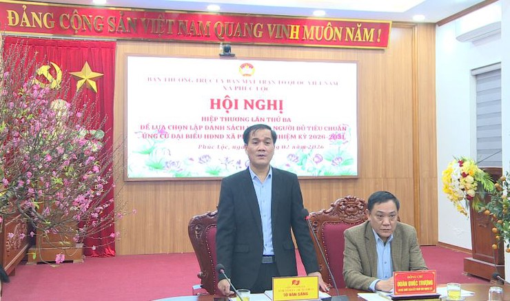 Hội nghị hiệp thương lần thứ Ba để lựa chọn danh sách những người đủ tiêu chuẩn ứng cử đại biểu HĐND xã Phúc Lộc, nhiệm kỳ 2026 - 2031- Ảnh 1.