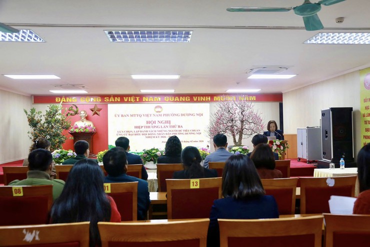 Phường Dương Nội hiệp thương lần ba lập danh sách người đủ tiêu chuẩn ứng cử đại biểu HĐND phường nhiệm kỳ 2026 - 2031- Ảnh 1.