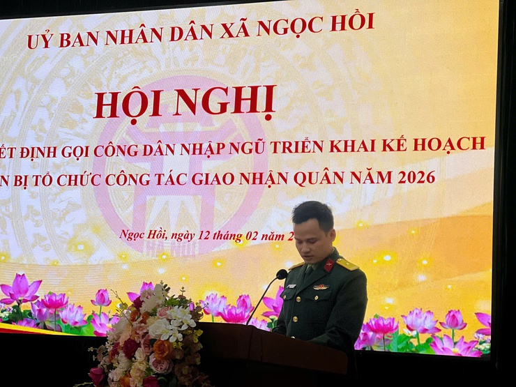 Hội nghị giao quyết định gọi công dân nhập ngũ và thực hiện nghĩa vụ tham gia Công an nhân dân năm 2026 – Thể hiện trách nhiệm chính trị và truyền thống yêu nước- Ảnh 3.