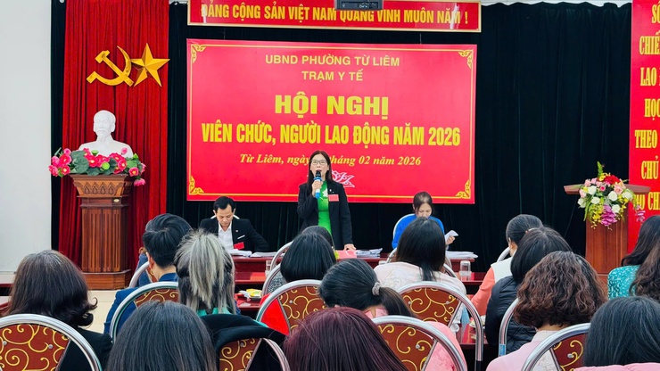 Trạm Y tế phường Từ Liêm tổ chức “Hội nghị viên chức, người lao động năm 2026”- Ảnh 2.