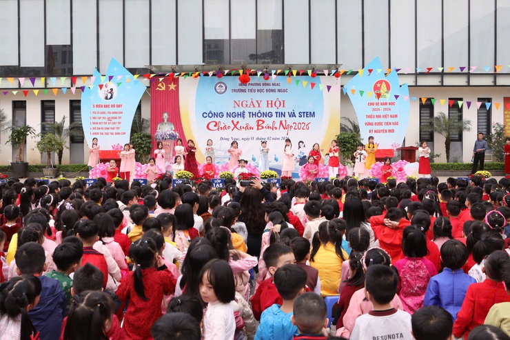 TƯNG BỪNG NGÀY HỘI CÔNG NGHỆ THÔNG TIN VÀ STEM – CHÀO XUÂN BÍNH NGỌ 2026 CỦA TRƯỜNG TIỂU HỌC ĐÔNG NGẠC- Ảnh 1.