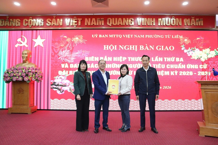 Hội nghị hiệp thương lần thứ ba để lựa chọn, lập danh sách những người đủ tiêu chuẩn ứng cử đại biểu HĐND phường Từ Liêm, nhiệm kỳ 2026 – 2031- Ảnh 3.