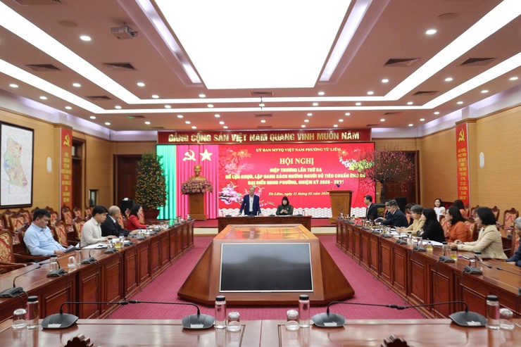 Hội nghị hiệp thương lần thứ ba để lựa chọn, lập danh sách những người đủ tiêu chuẩn ứng cử đại biểu HĐND phường Từ Liêm, nhiệm kỳ 2026 – 2031- Ảnh 1.