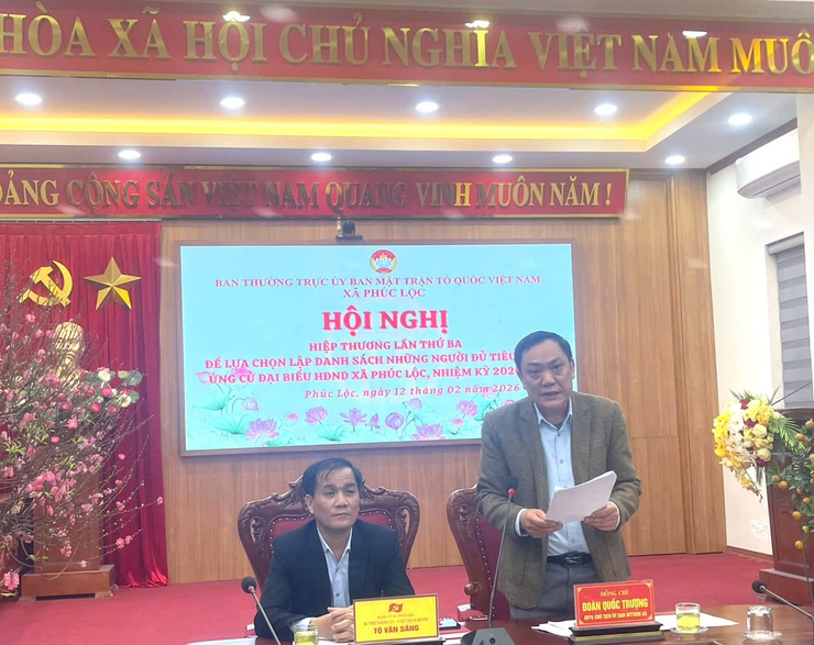 Hội nghị hiệp thương lần thứ Ba để lựa chọn danh sách những người đủ tiêu chuẩn ứng cử đại biểu HĐND xã Phúc Lộc, nhiệm kỳ 2026 - 2031- Ảnh 2.