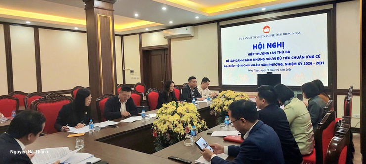 PHƯỜNG ĐÔNG NGẠC TỔ CHỨC HỘI NGHỊ HIỆP THƯƠNG LẦN THỨ 3 ĐỂ LẬP DANH SÁCH NHỮNG NGƯỜI ĐỦ TIÊU CHUẨN ỨNG CỬ ĐẠI BIỂU HĐND PHƯỜNG ĐÔNG NGẠC NHIỆM KỲ 2026 - 2031- Ảnh 1.