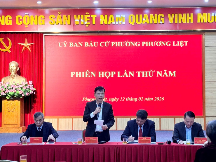 Phiên họp thứ năm Ủy ban bầu cử phường Phương Liệt thông báo danh sách chính thức những người ứng cử đại biểu HĐND phường Phương Liệt nhiệm kỳ 2026-2030- Ảnh 1.