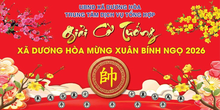 Tổ chức Giải cờ tướng xã Dương Hoà mừng Xuân Bính Ngọ năm 2026 - Ảnh 1.