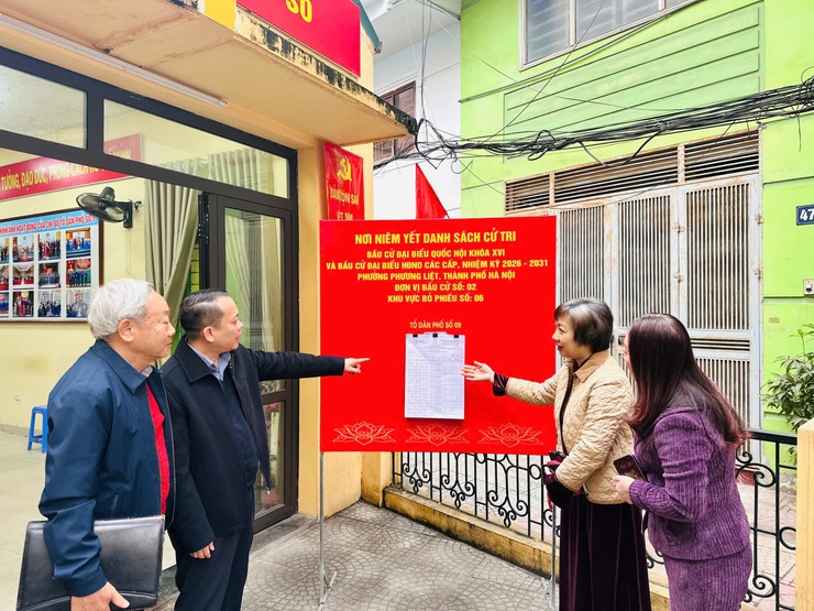 Giám sát của Thường trực HĐND phường về công tác bầu cử đại biểu Quốc hội khóa XVI và bầu cử đại biểu HĐND các cấp nhiệm kỳ 2026 - 2031 trên địa bàn phường Phương Liệt- Ảnh 1.