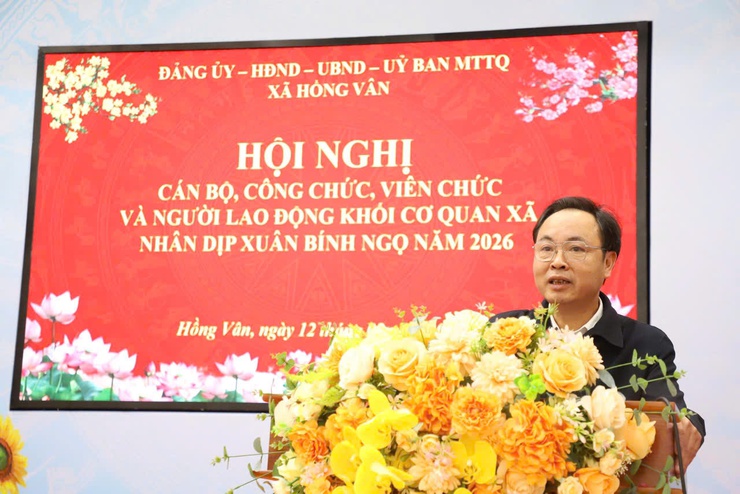 Xã Hồng Vân tổ chức hội nghị cán bộ, công chức, viên chức, người lao động khối cơ quan xã nhân dịp Tết Nguyên đán Bính Ngọ 2026- Ảnh 12.