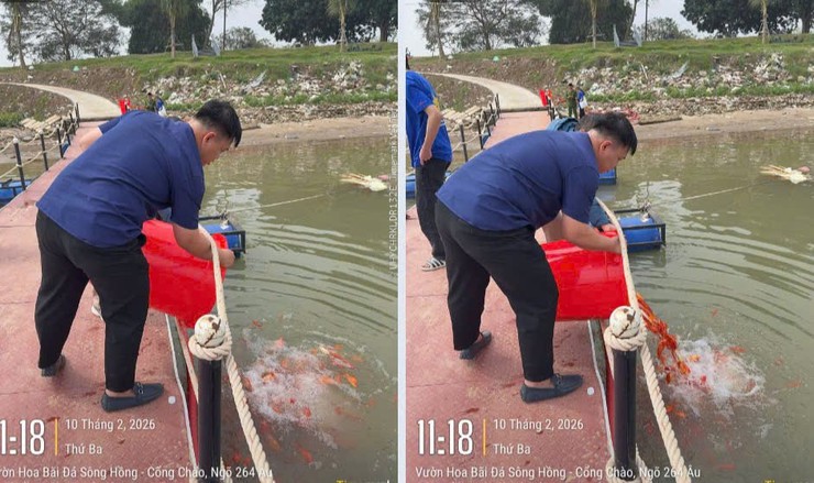 Lập điểm hỗ trợ người dân khu vực hồ Tây bảo vệ môi trường dịp ông Công, ông Táo- Ảnh 3.