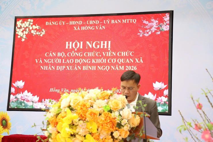 Xã Hồng Vân tổ chức hội nghị cán bộ, công chức, viên chức, người lao động khối cơ quan xã nhân dịp Tết Nguyên đán Bính Ngọ 2026- Ảnh 10.