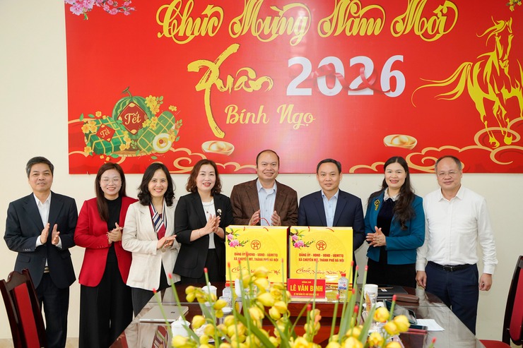 Xã Chuyên Mỹ chúc tết xã Phượng Dực, Đại Xuyên nhân dịp tết Nguyên đán Bính Ngọ 2026- Ảnh 1.