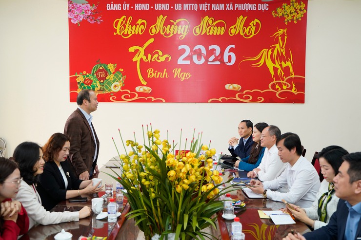 Xã Chuyên Mỹ chúc tết xã Phượng Dực, Đại Xuyên nhân dịp tết Nguyên đán Bính Ngọ 2026- Ảnh 3.