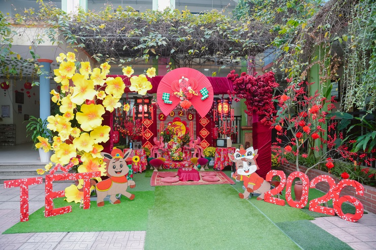 Lễ hội gói bánh chưng mang “Xuân yêu thương” đến học sinh Trường Mầm non Phụng Châu- Ảnh 11.