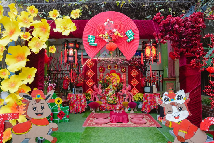 Lễ hội gói bánh chưng mang “Xuân yêu thương” đến học sinh Trường Mầm non Phụng Châu- Ảnh 12.