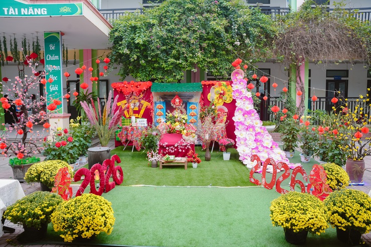 Lễ hội gói bánh chưng mang “Xuân yêu thương” đến học sinh Trường Mầm non Phụng Châu- Ảnh 13.