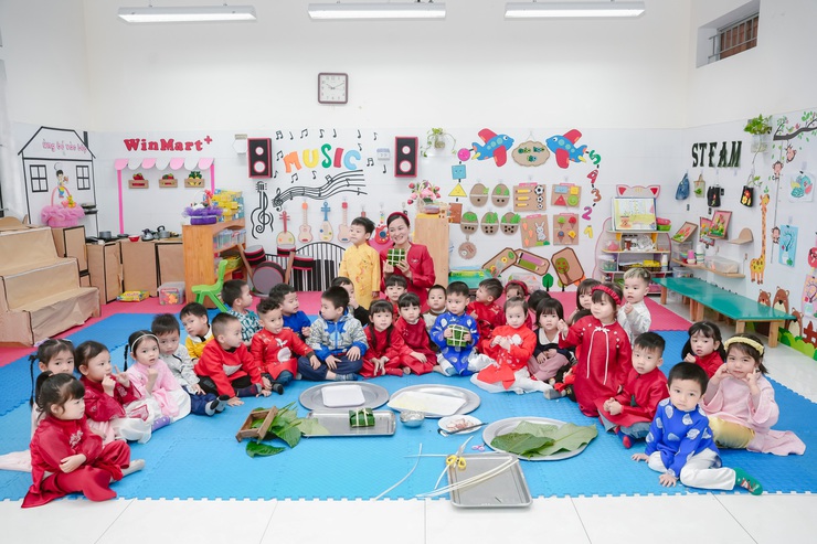 Lễ hội gói bánh chưng mang “Xuân yêu thương” đến học sinh Trường Mầm non Phụng Châu- Ảnh 23.