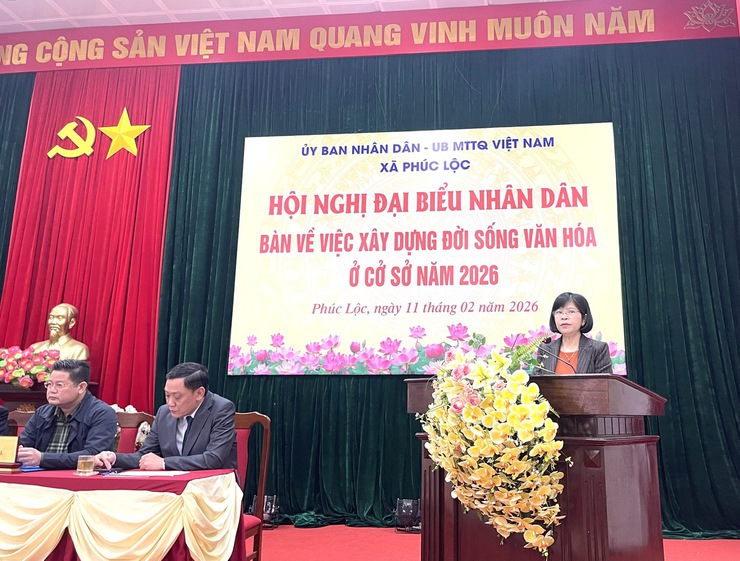Xã Phúc Lộc tổ chức Hội nghị Đại biểu nhân dân bàn việc xây dựng đời sống văn hoá ở cơ sở năm 2026- Ảnh 1.