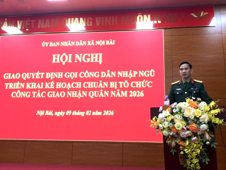 Xã Nội Bài giao quyết định gọi công dân nhập ngũ năm 2026- Ảnh 2.