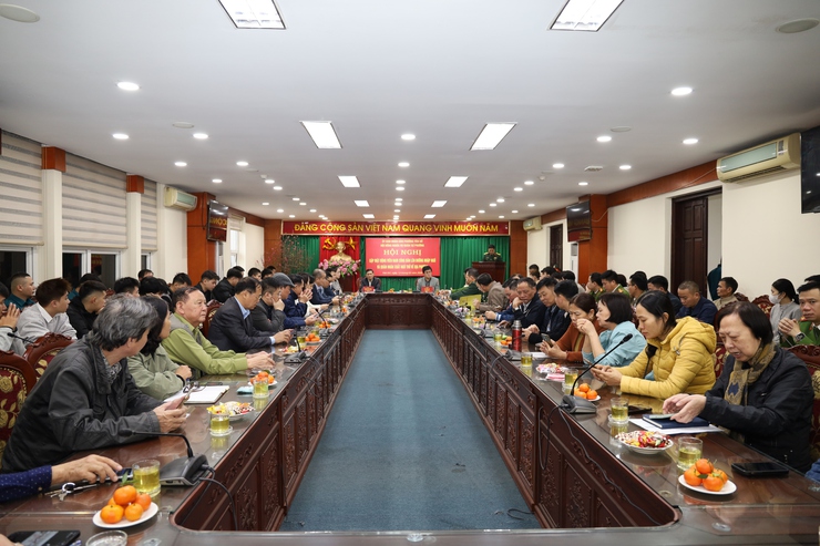 Hội đồng NVQS phường Yên Sở tổ chức hội nghị gặp mặt quân nhân hoàn thành thời gian phục vụ tại ngũ, xuất ngũ về địa phương và động viên giao nhiệm vụ cho công dân lên đường nhập ngũ năm 2026.- Ảnh 1.