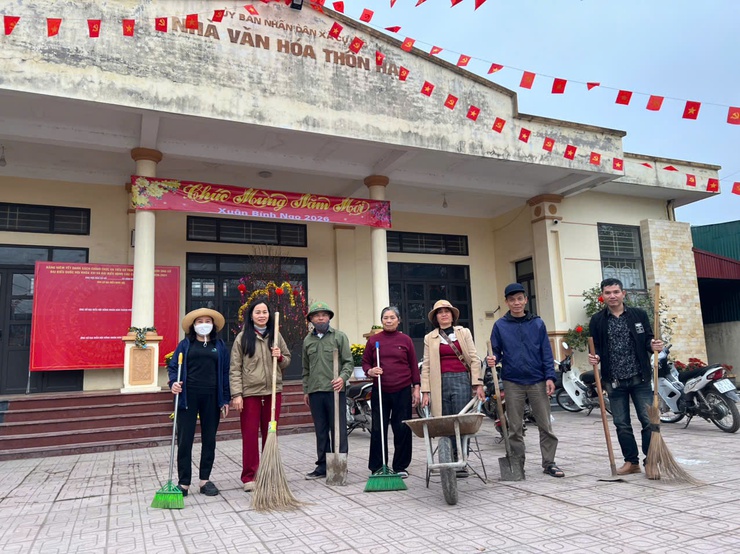 XÃ BÌNH MINH KHẨN TRƯƠNG CHỈNH TRANG ĐÔ THỊ, TRANG TRÍ CẢNH QUAN CHÀO XUÂN BÍNH NGỌ 2026- Ảnh 1.