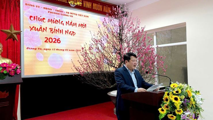 Phường Giảng Võ gặp mặt cán bộ chủ chốt nhân dịp Tết Nguyên đán 2026- Ảnh 1.