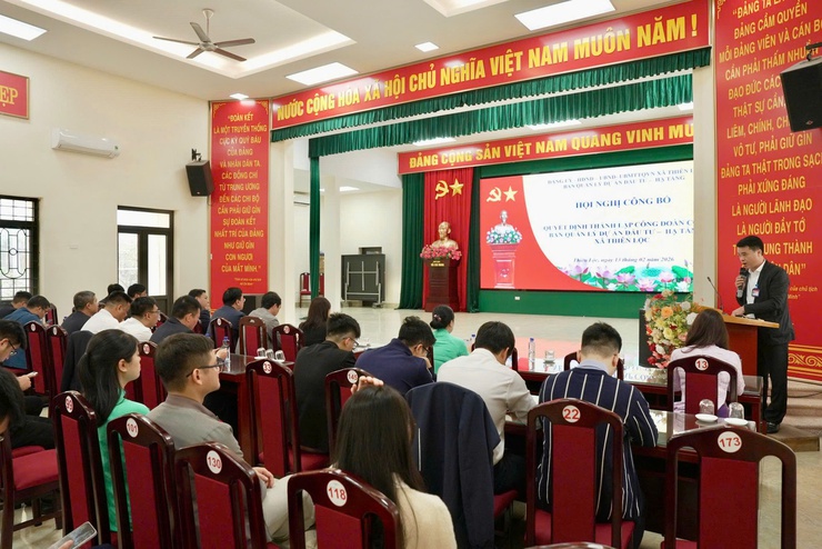 Thành lập Công đoàn cơ sở Ban Quản lý dự án Đầu tư – Hạ tầng xã Thiên Lộc- Ảnh 3.