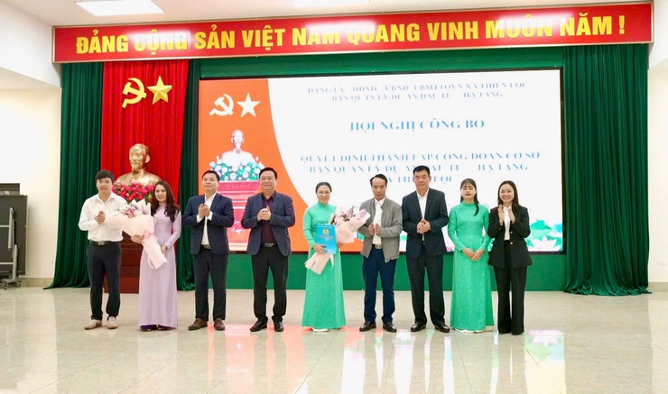 Thành lập Công đoàn cơ sở Ban Quản lý dự án Đầu tư – Hạ tầng xã Thiên Lộc- Ảnh 5.