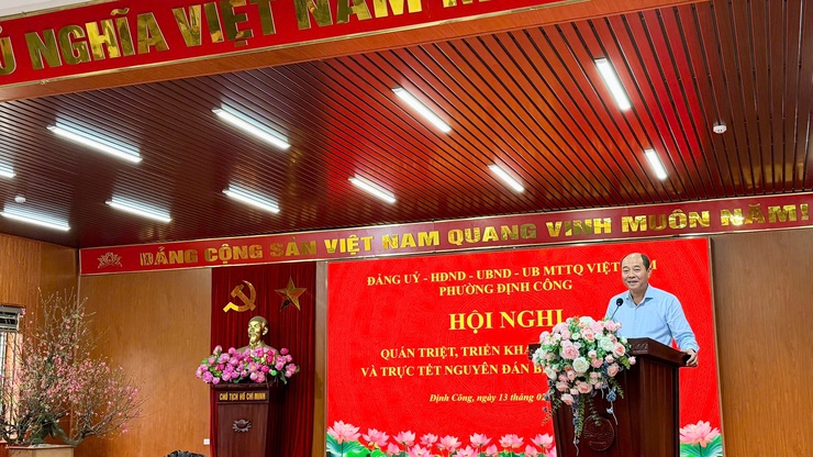 UBND phường Định Công công bố quyết định cán bộ và triển khai nhiệm vụ trực Tết Bính Ngọ 2026- Ảnh 3.